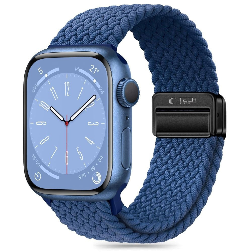 Apple Watch (42/44/SE/45/46/49mm) Tech-Protect NylonMag Rem - Mørkeblå