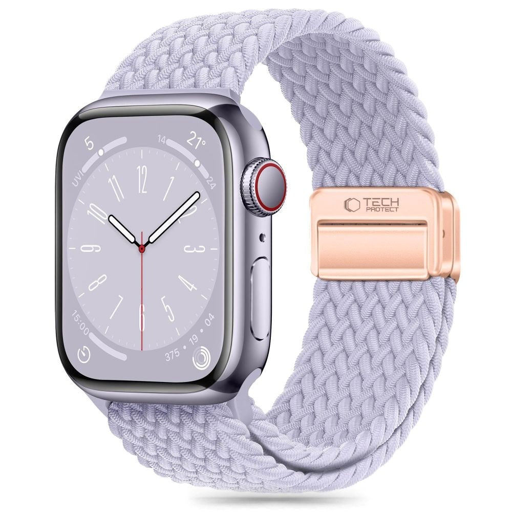 Apple Watch (42/44/SE/45/46/49mm) Tech-Protect NylonMag Rem - Lilla