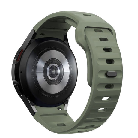 Samsung Galaxy Watch 4 / 5 / 6 / 7 / FE Tech-Protect Silicone Line Rem - Mørkegrøn