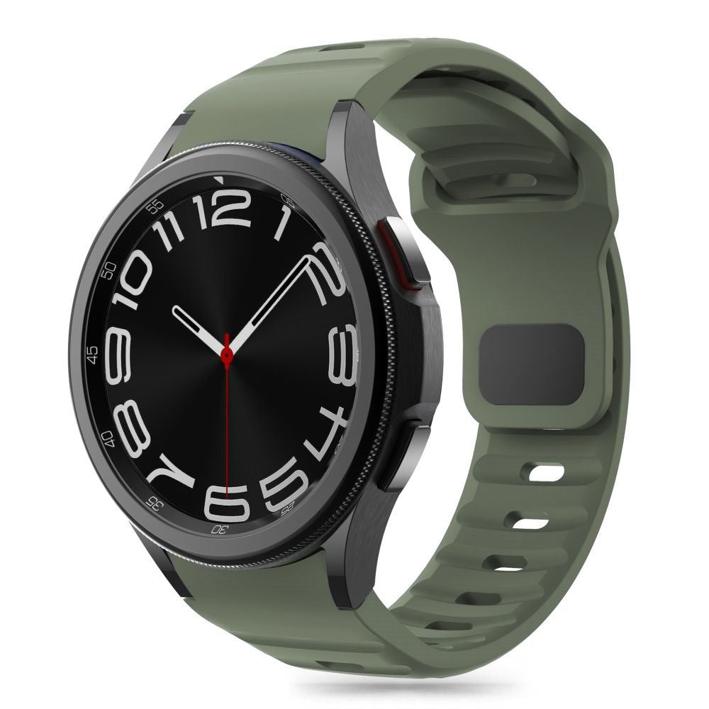 Samsung Galaxy Watch 4 / 5 / 6 / 7 / FE Tech-Protect Silicone Line Rem - Mørkegrøn