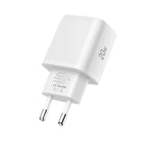 Tech-Protect Vægoplader m. 20W - 1 x USB-A (QC) & 1 x USB-C (PD) - Hvid