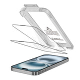 Tech-Protect - iPhone 17 - Quick Set+ Skærmbeskyttelsesglas - 2 stk - Gennemsigtig / Sort Kant