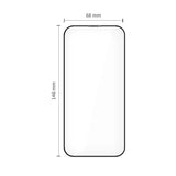 Tech-Protect - iPhone 17 - Quick Set+ Skærmbeskyttelsesglas - 2 stk - Gennemsigtig / Sort Kant