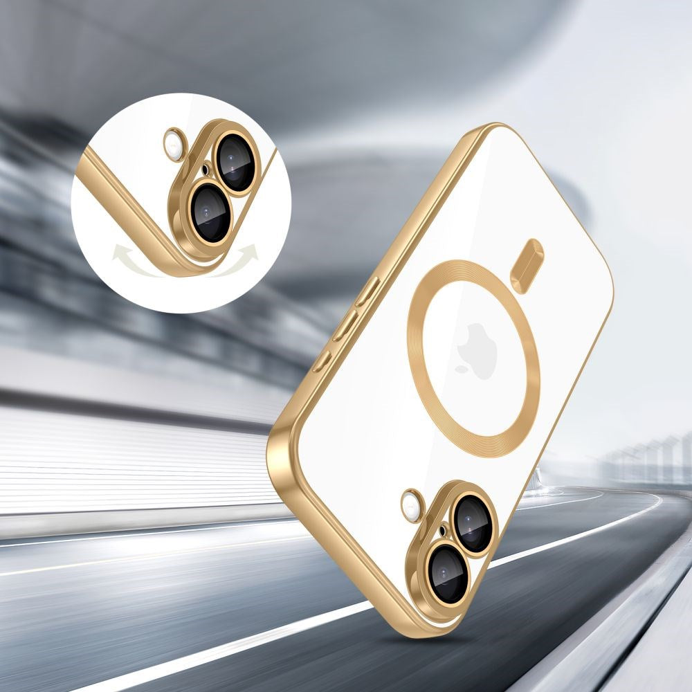 Tech-Protect iPhone 17 MagFlex Cover - MagSafe Kompatibel - Guld / Gennemsigtig