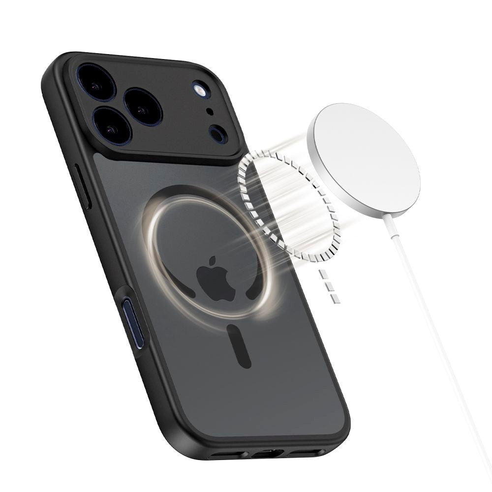 Tech-Protect iPhone 17 Pro BasicMag Hybrid Bagside Cover - MagSafe Kompatibel - Mat Sort