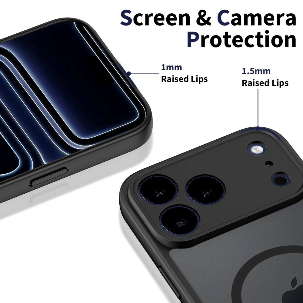 Tech-Protect iPhone 17 Pro BasicMag Hybrid Bagside Cover - MagSafe Kompatibel - Mat Sort