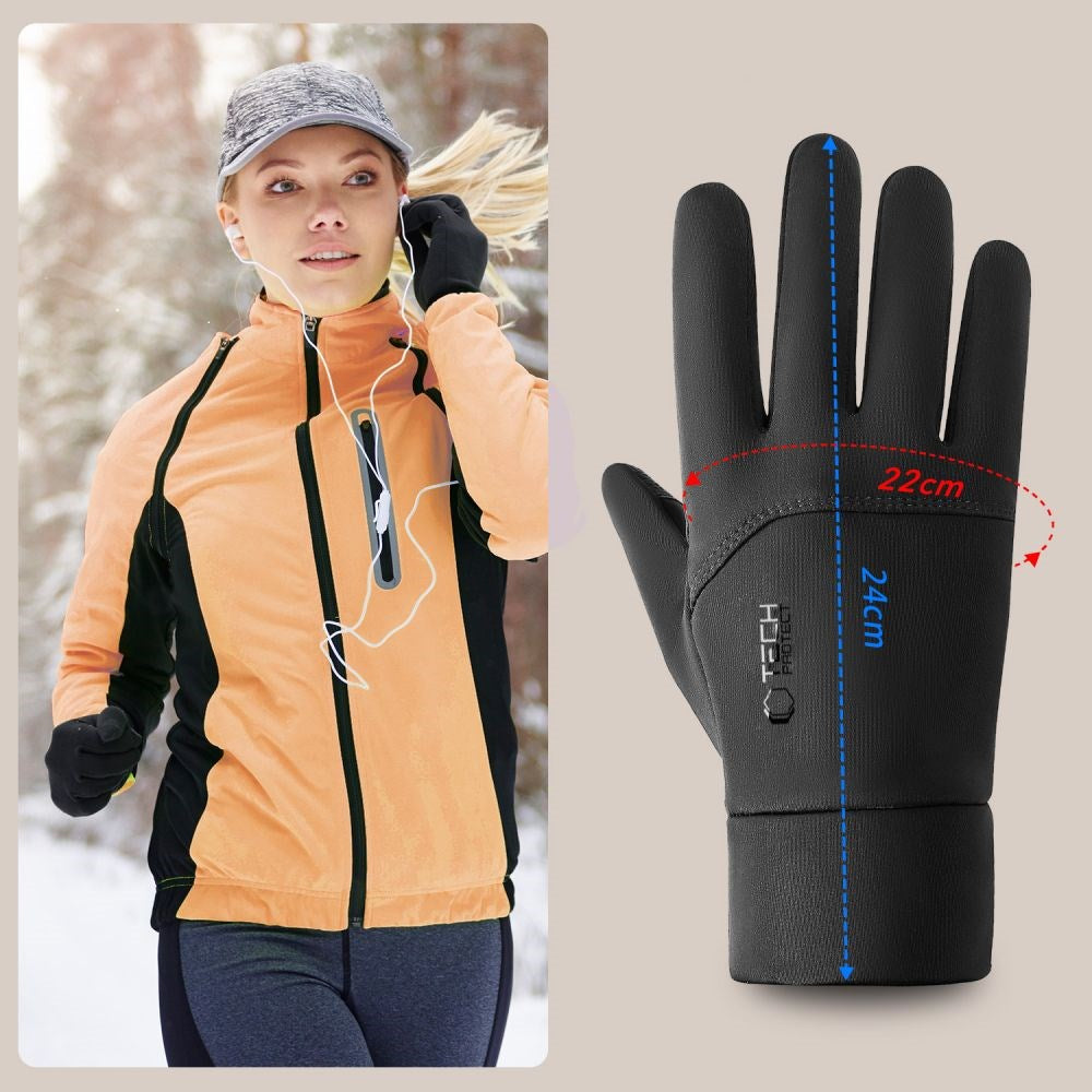 Tech-Protect Touch Screen Handsker - (24 x 22 cm) - Sort