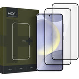 Samsung Galaxy S25 Hofi Glass Pro+ Skærmbeskyttelsesglas - Case Friendly - 2-Pak - Sort Kant