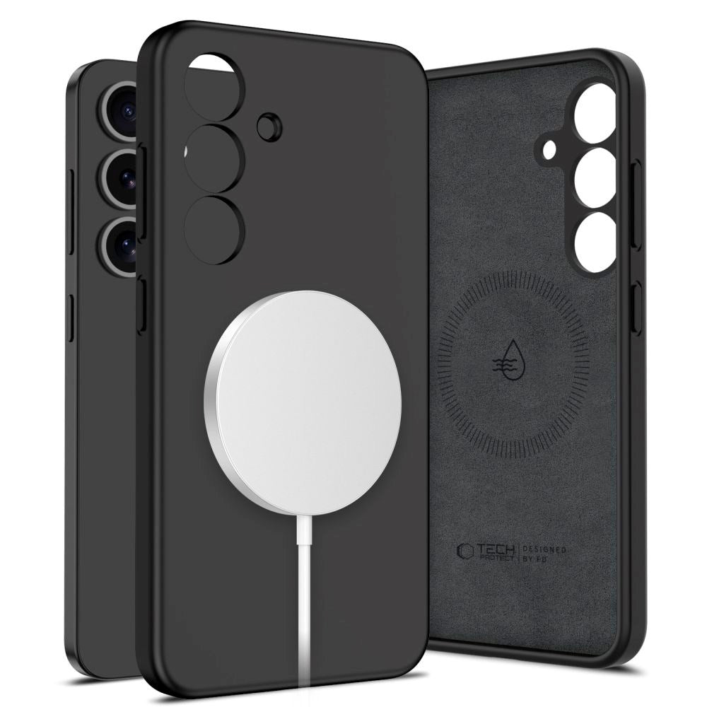 Tech-Protect Silikone Cover - Samsung Galaxy S25+ (Plus) - MagSafe Kompatibel - Sort
