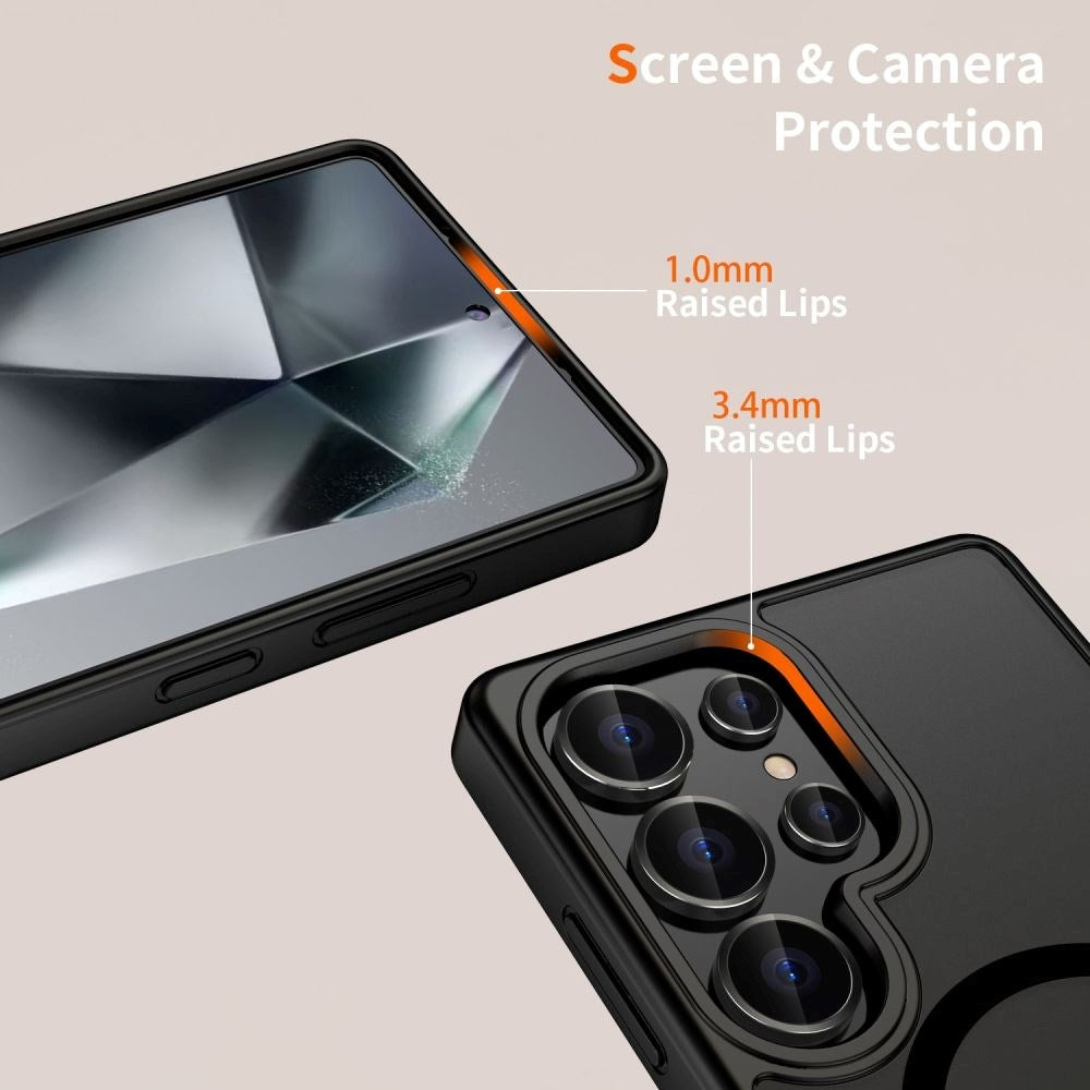 Samsung Galaxy S25 Ultra Tech-Protect Magmat Bagside Cover - MagSafe Kompatibel - Mat Sort