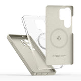 Tech-Protect Silikone Cover - Samsung Galaxy S25 Ultra - MagSafe Kompatibel - Beige