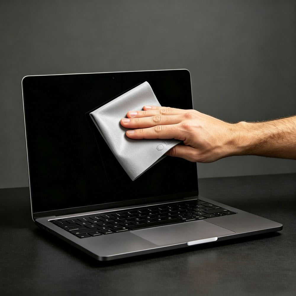 Tech-Protect Poleringsklud til Laptop Skærm 15-16" - Grå