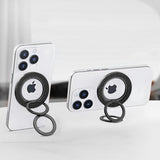 Tech-Protect Magnetisk Ring Holder til Mobil m. Carbon Design - MagSafe Kompatibel - Sort