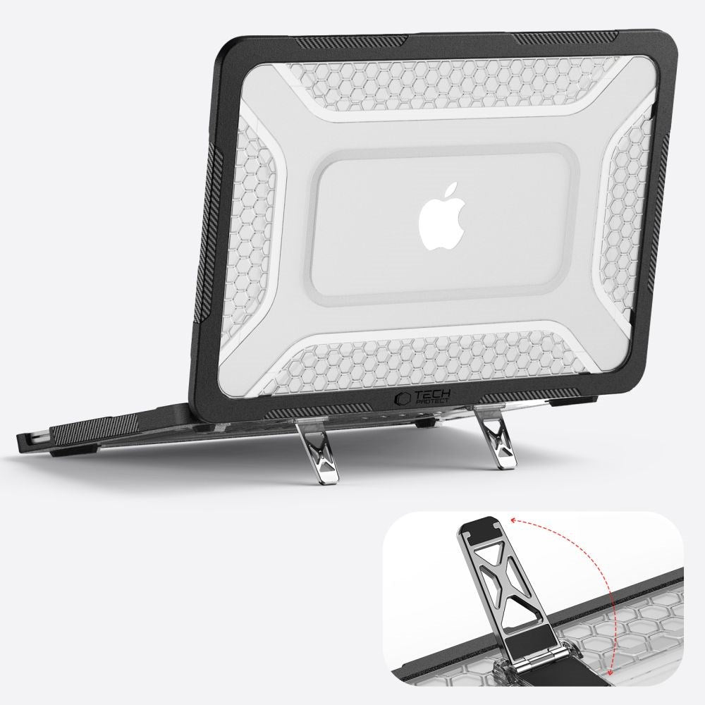 MacBook Neo 13 A18 (2026) Tech-Protect Kevlar Pro Case - Sort / Gennemsigtig
