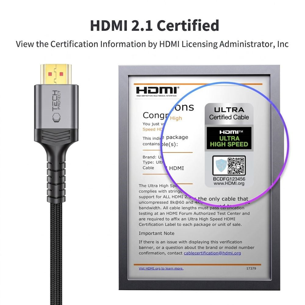 Tech-Protect UltraBoost HDMI til HDMI Kabel - 4K/120HZ / 8K/60HZ - 3m - Sort