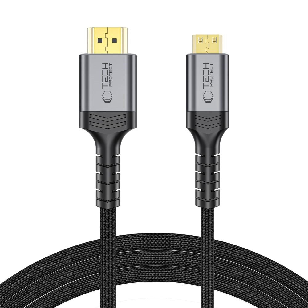 Tech-Protect UltraBoost Mini HDMI til HDMI Kabel - 8K/60HZ - 2m - Sort