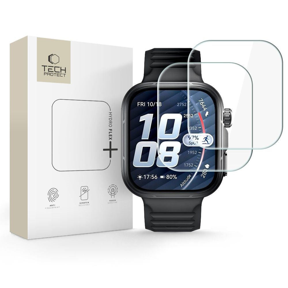 Huawei Watch Fit 5 Pro Tech-Protect Hydro Flex+ Beskyttelsesglas - 2 stk. - Gennemsigtig