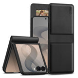 Samsung Galaxy Z Flip8 Tech-Protect Wallet Kunstlæder Flip Cover - Sort
