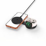Tech-Protect 2-i-1  Trådløs MagSafe Oplader A55 25W - Sort