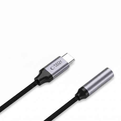 Tech-Protect USB-C Til Mini Jack 3.5mm DAC Adapter UltraBoost - Grå