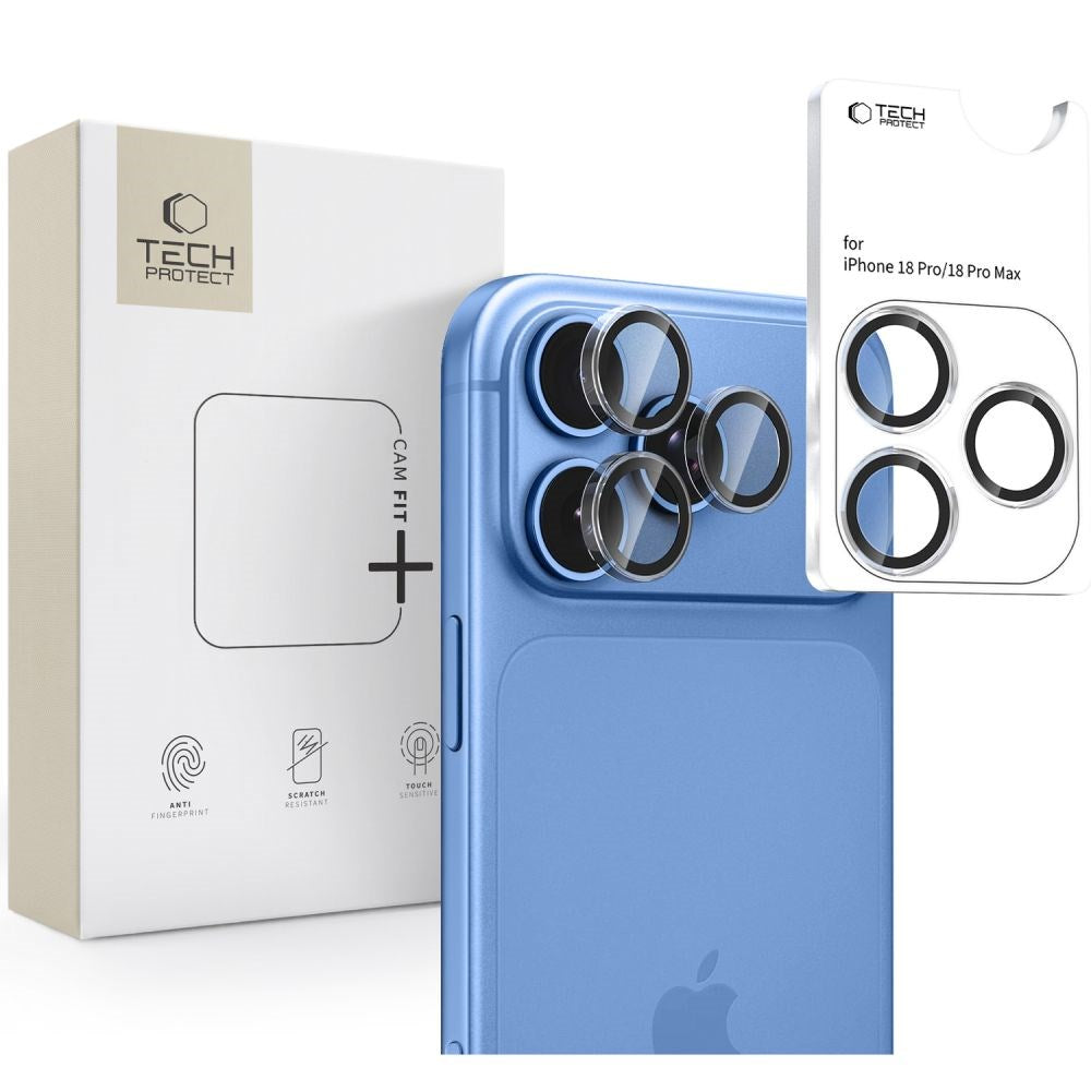 Tech-Protect iPhone 18 Pro / 18 Pro Max Camring Fit+ Kameralinsebeskyttelse - Gennemsigtig
