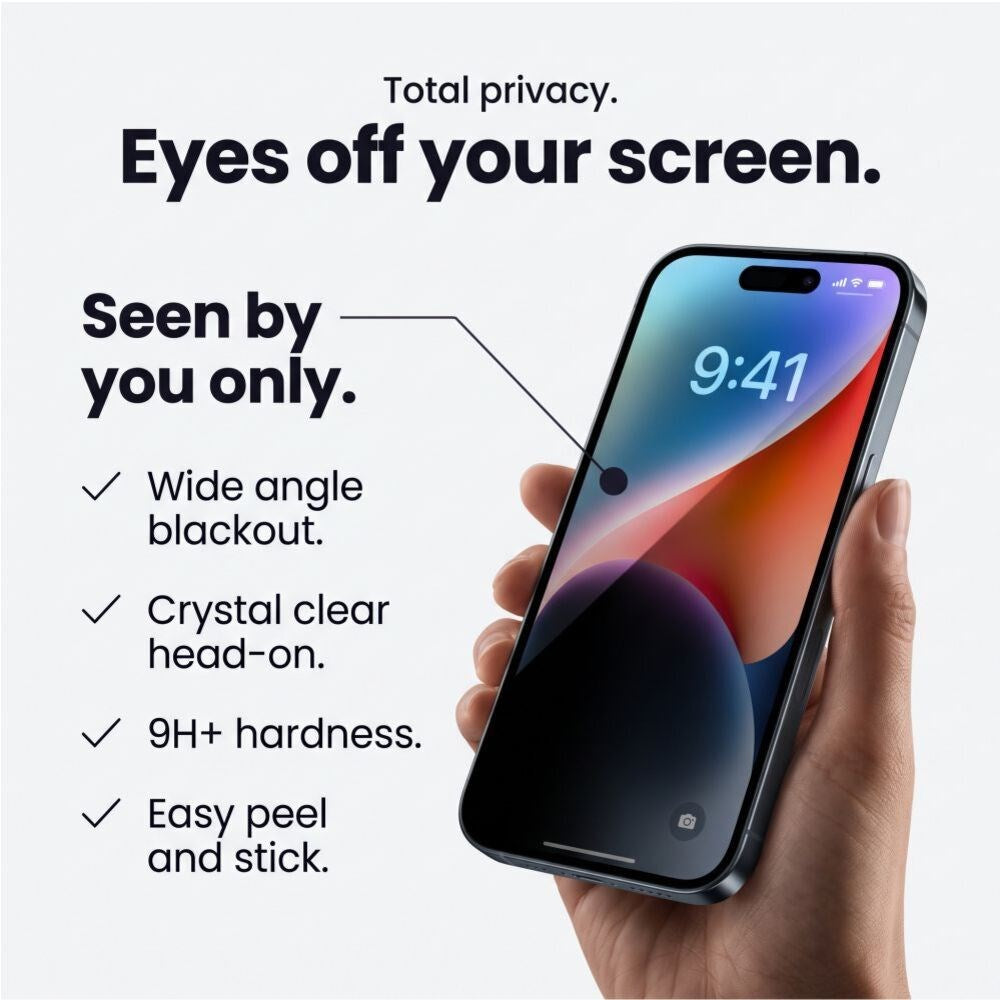 Tech-Protect iPhone 18 Pro Hærdet Beskyttelsesglas - Privacy Funktion - 2 stk. - Gennemsigtig