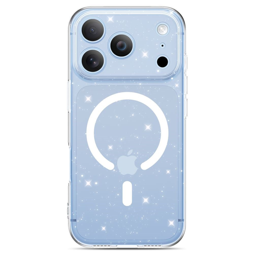 Tech-Protect iPhone 18 Pro Max / 17 Pro Max FlexAir Mobilcover - MagSafe Kompatibel - Gennemsigtig / Glitter