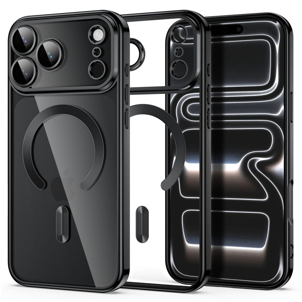 Tech-Protect iPhone 18 Pro Max / 17 Pro Max MagFlex Cover - MagSafe Kompatibel - Sort / Gennemsigtig