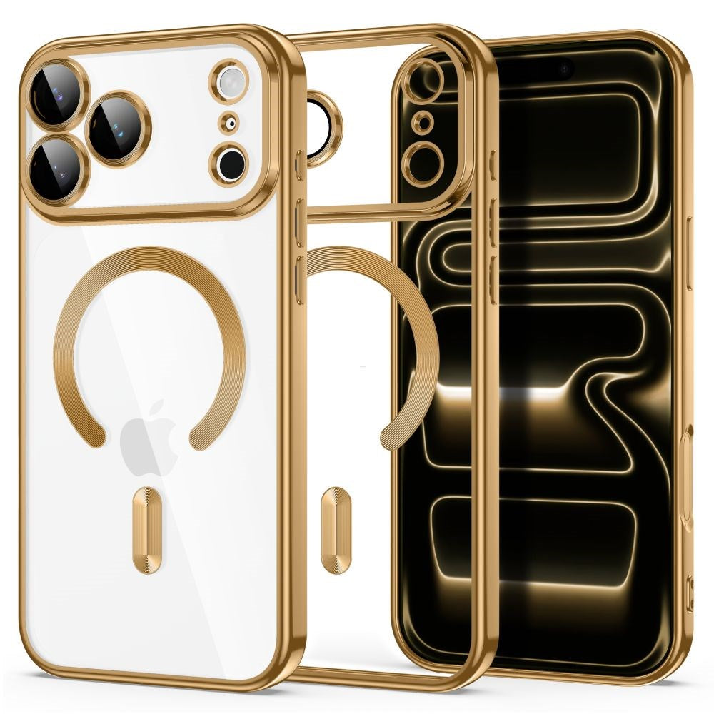 Tech-Protect iPhone 18 Pro Max / 17 Pro Max MagFlex Cover - MagSafe Kompatibel - Gennemsigtig / Guld