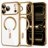 Tech-Protect iPhone 18 Pro Max / 17 Pro Max MagFlex Cover - MagSafe Kompatibel - Gennemsigtig / Guld