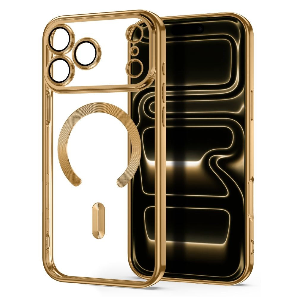 Tech-Protect iPhone 18 Pro Max / 17 Pro Max MagFlex Cover - MagSafe Kompatibel - Gennemsigtig / Guld