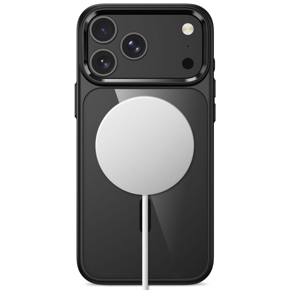 Tech-Protect iPhone 18 Pro / 17 Pro MagMat Mobil Cover - MagSafe Kompatibel - Gennemsigtig / Sort