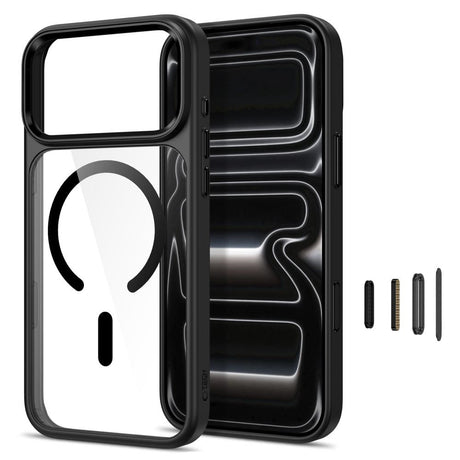 Tech-Protect iPhone 18 Pro Max / 17 Pro Max MagMat Mobil Cover - MagSafe Kompatibel - Sort / Gennemsigtig