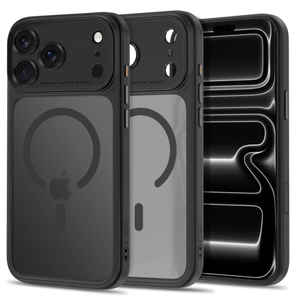 Tech-Protect iPhone 18 Pro / 17 Pro MagPeak Mobil Cover - MagSafe Kompatibel - Mat Sort
