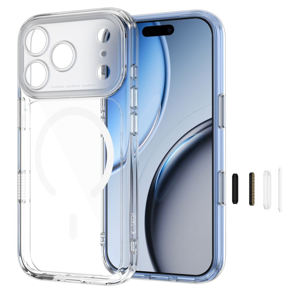 Tech-Protect iPhone 18 Pro Max / 17 Pro Max MagPeak CC Mobil Cover - MagSafe Kompatibel - Gennemsigtig