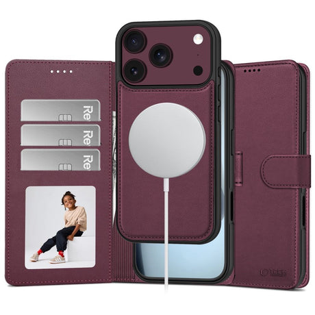 Tech-Protect iPhone 18 Pro Max / 17 Pro Max Wallet Flipcover - MagSafe Kompatibel - Rød