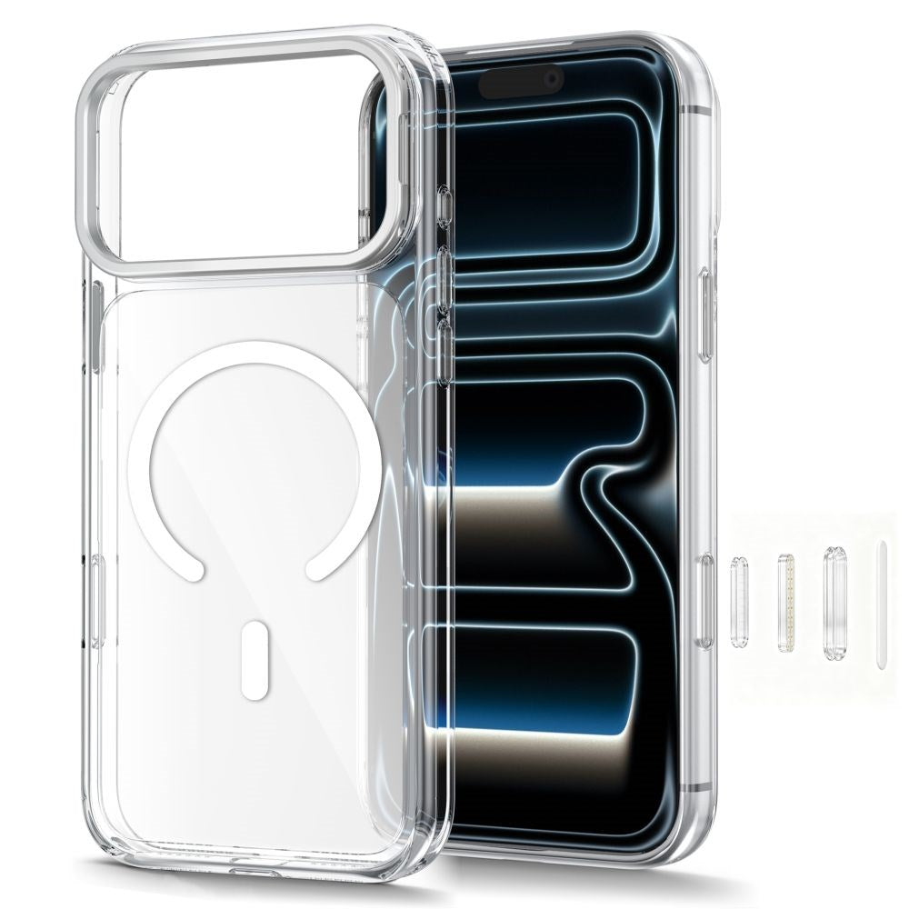 Tech-Protect iPhone 18 Pro / 17 Pro MagStand CC Mobil Cover - MagSafe Kompatibel - Gennemsigtig