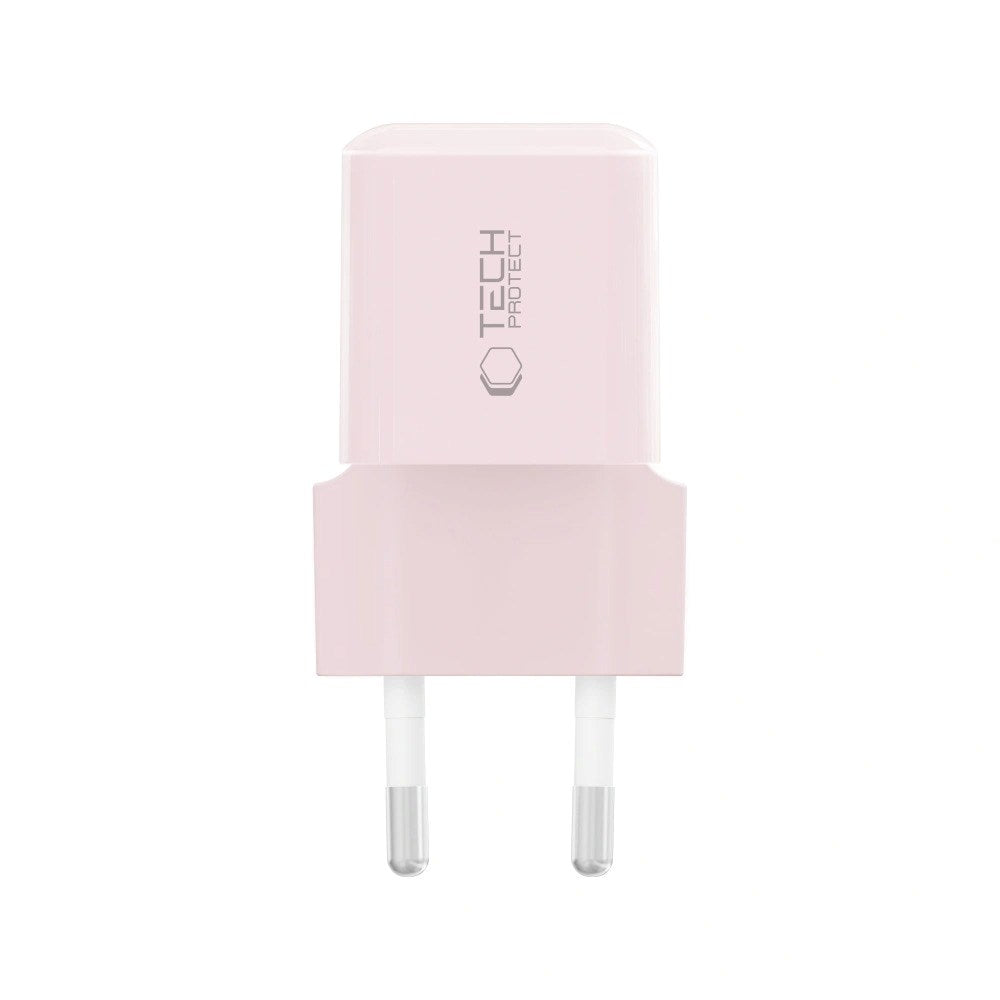 Tech-Protect Vægoplader m. 25W - 1 x USB-C (PD) - Lyserød