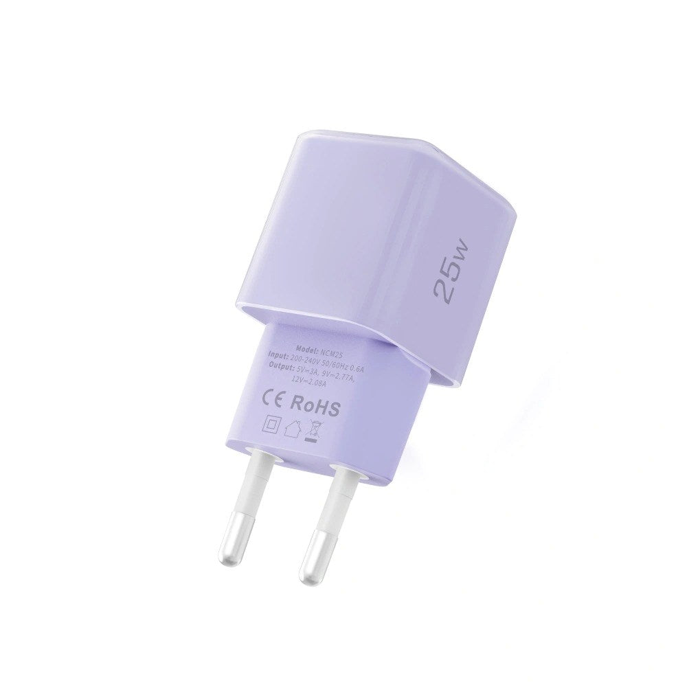 Tech-Protect Vægoplader m. 25W - 1 x USB-C (PD) - Lilla