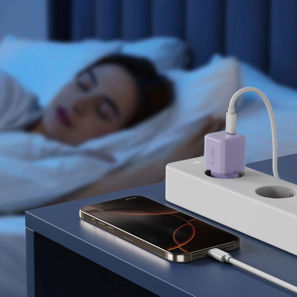 Tech-Protect Vægoplader m. 25W - 1 x USB-C (PD) - Lilla