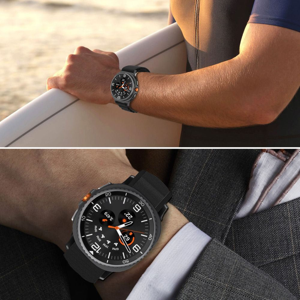 Samsung Galaxy Watch 8 / 9 / Classic (40 / 44 / 46mm) Tech-Protect Nylon Pro Rem - Orange