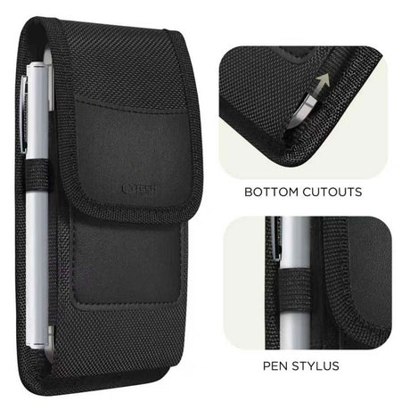 Tech-Protect Universal Nylon Etui - Mål (17.7 x 9.1 x 2.4 cm) - Sort