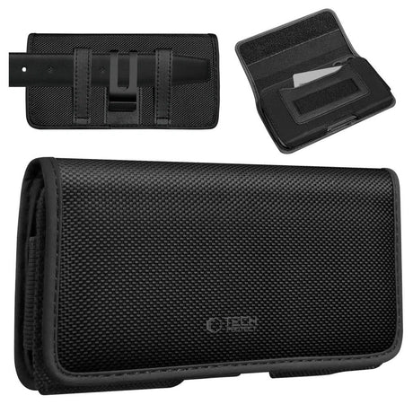 Tech-Protect Universal Nylon Etui - Mål (16.2 x 9 x 2.8 cm) - Sort