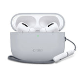 Apple AirPods Pro (3. Gen) Tech-Protect Silikone Case m. Strop - Grå