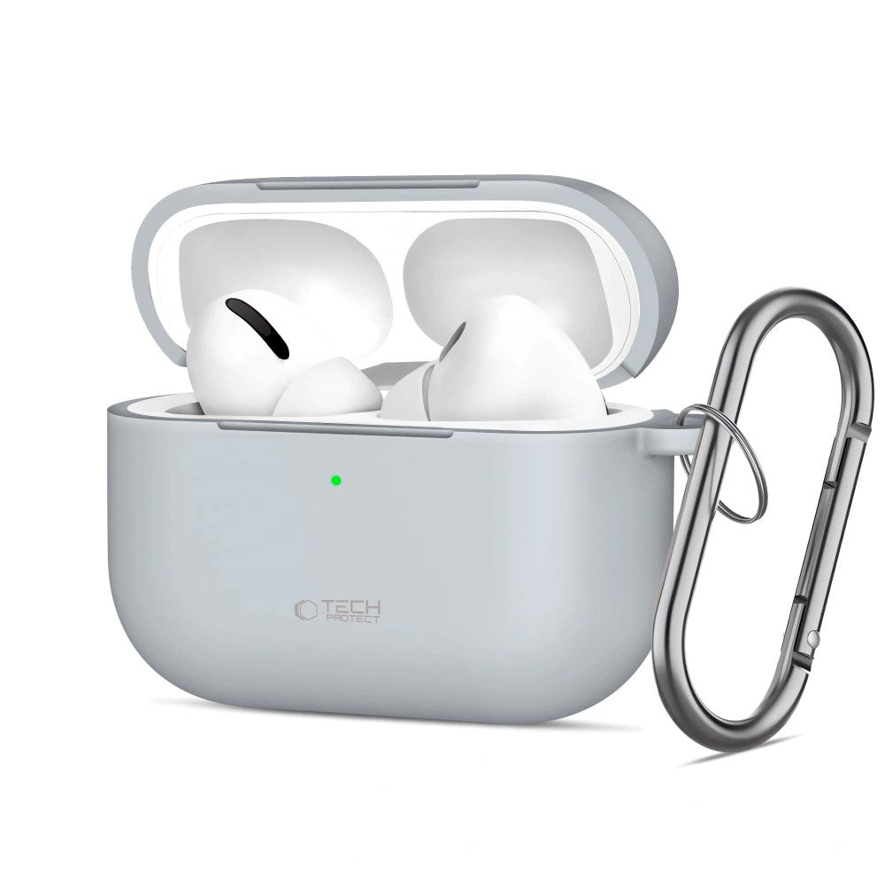 Tech-Protect - Apple AirPods Pro (3. gen.) Silicone Hook Cover - Grå