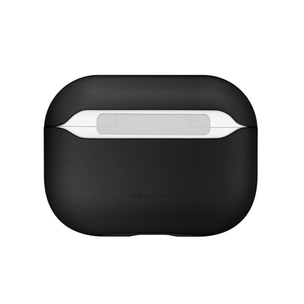 Tech-Protect Apple AirPods Pro (3. gen.) NaturalFit Kunstlæder Cover - Rem - Sort