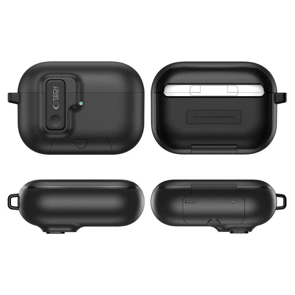 Tech-Protect - Apple AirPods Pro (3. gen.) Slim Hook Cover - Sort