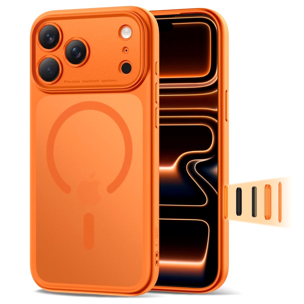 Tech-Protect - iPhone 17 Pro Magpeak Cover - MagSafe Kompatibel - Matte Cosmic Orange