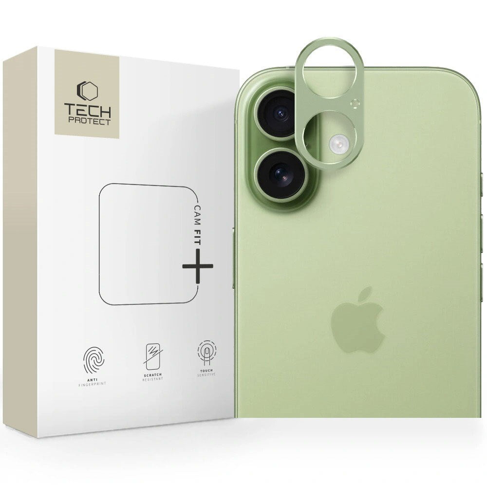 iPhone 17 - Tech-Protect CamAlloy Fit+ Kameralinsebeskyttelsescover - Grøn