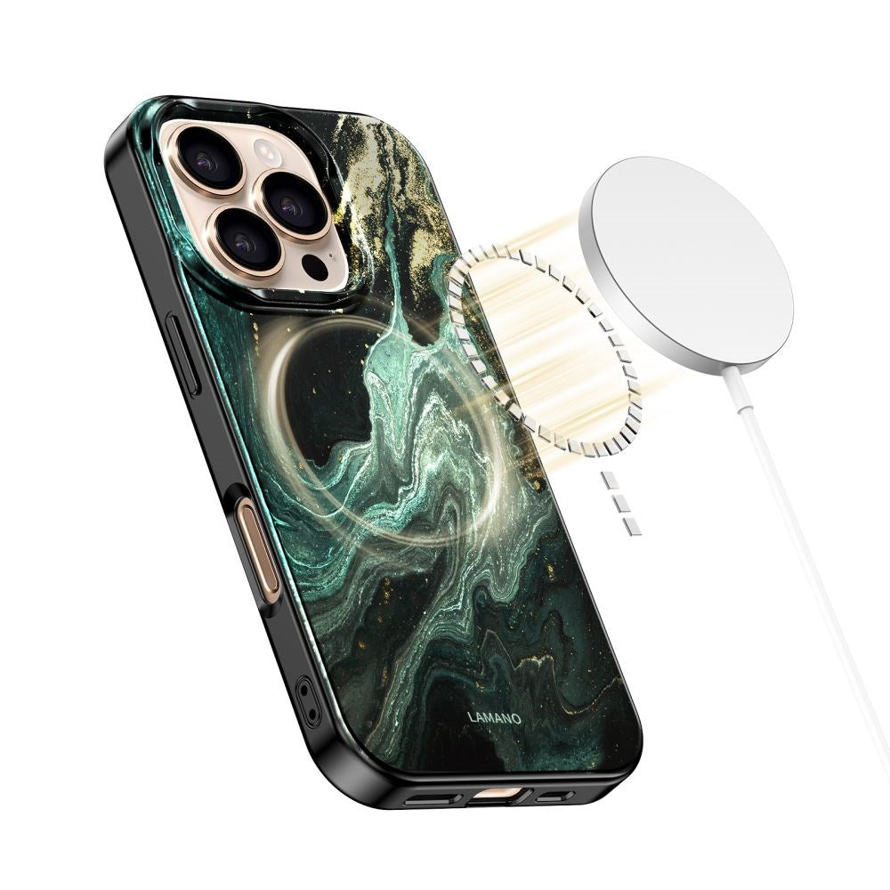 Tech-Protect iPhone 16 Pro Lamano Bagside Cover - MagSafe Kompatibel - Verde Aura
